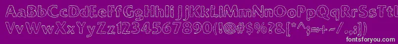 Ooky Font – Green Fonts on Purple Background