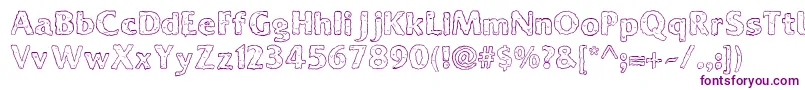 Ooky-fontti – violetit fontit valkoisella taustalla