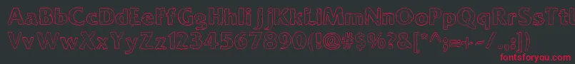 Ooky Font – Red Fonts on Black Background