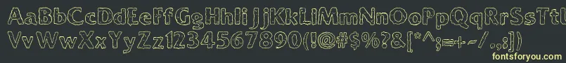 Ooky Font – Yellow Fonts on Black Background