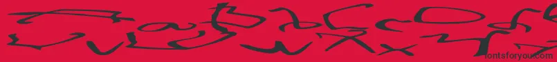 StretchedStrungWideExtreme Font – Black Fonts on Red Background