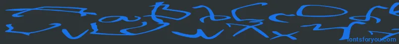 fuente StretchedStrungWideExtreme – Fuentes Azules Sobre Fondo Negro