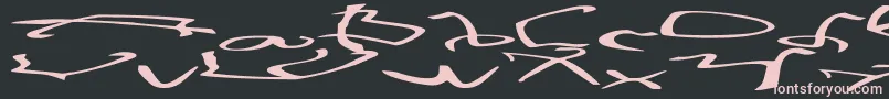 Fonte StretchedStrungWideExtreme – fontes rosa em um fundo preto
