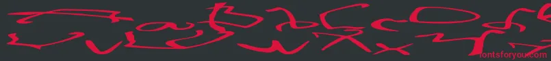 fuente StretchedStrungWideExtreme – Fuentes Rojas Sobre Fondo Negro