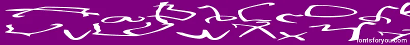 StretchedStrungWideExtreme Font – White Fonts on Purple Background