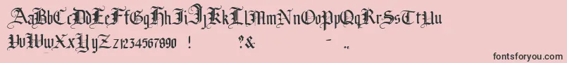 fuente BrokenPlanewing – Fuentes Negras Sobre Fondo Rosa
