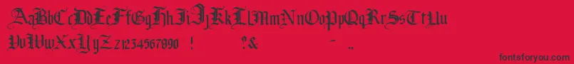 BrokenPlanewing Font – Black Fonts on Red Background