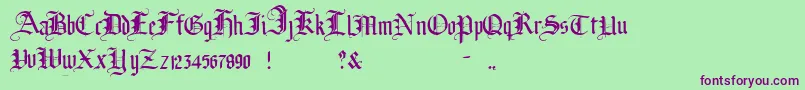 BrokenPlanewing Font – Purple Fonts on Green Background