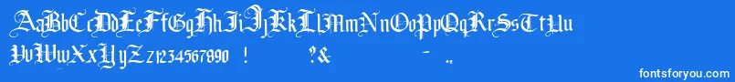 BrokenPlanewing Font – White Fonts on Blue Background