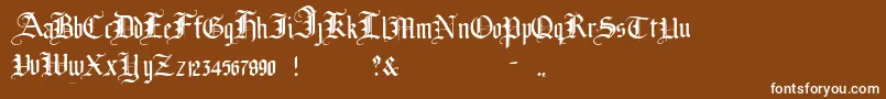 BrokenPlanewing Font – White Fonts on Brown Background