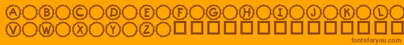 KrSamisMark Font – Brown Fonts on Orange Background