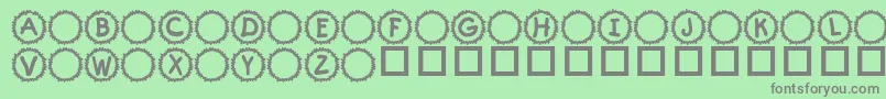 KrSamisMark Font – Gray Fonts on Green Background