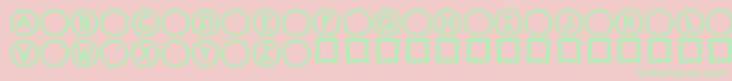 KrSamisMark Font – Green Fonts on Pink Background