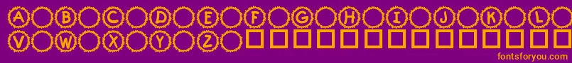 KrSamisMark Font – Orange Fonts on Purple Background