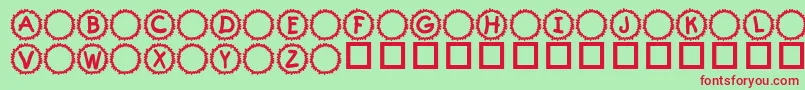 KrSamisMark Font – Red Fonts on Green Background