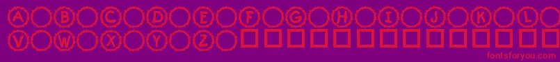 KrSamisMark Font – Red Fonts on Purple Background