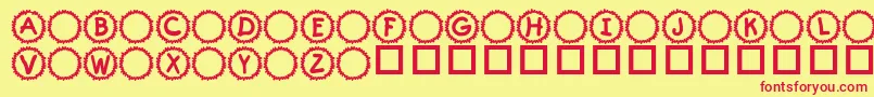 KrSamisMark Font – Red Fonts on Yellow Background