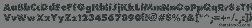 フォントWaterhole – 黒い文字の灰色の背景