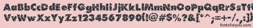 Waterhole-Schriftart – Schwarze Schriften auf rosa Hintergrund