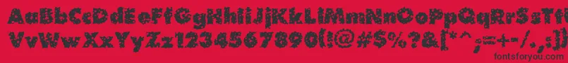Waterhole Font – Black Fonts on Red Background
