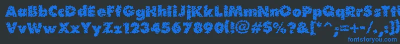 Waterhole Font – Blue Fonts on Black Background