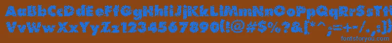Шрифт Waterhole – синие шрифты на коричневом фоне