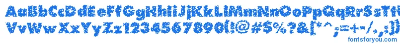 Шрифт Waterhole – синие шрифты на белом фоне