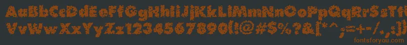 Waterhole Font – Brown Fonts on Black Background