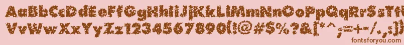 Шрифт Waterhole – коричневые шрифты на розовом фоне