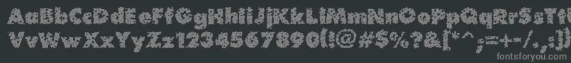 Waterhole Font – Gray Fonts on Black Background