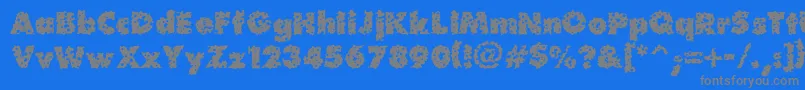フォントWaterhole – 青い背景に灰色の文字