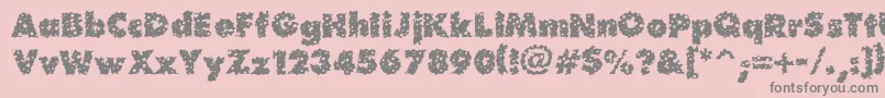 Waterhole Font – Gray Fonts on Pink Background