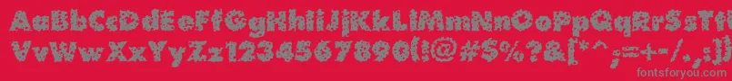 Waterhole-fontti – harmaat kirjasimet punaisella taustalla