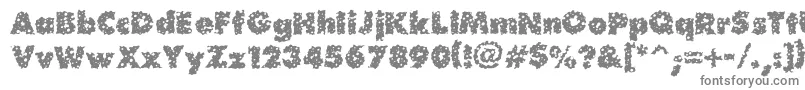 フォントWaterhole – 白い背景に灰色の文字
