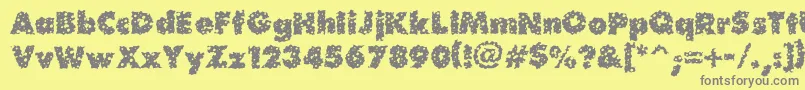 Waterhole Font – Gray Fonts on Yellow Background