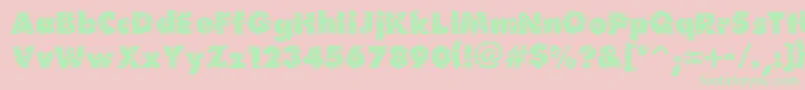 Waterhole Font – Green Fonts on Pink Background