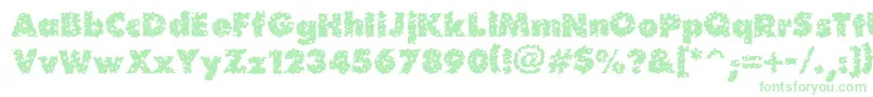 Шрифт Waterhole – зелёные шрифты на белом фоне