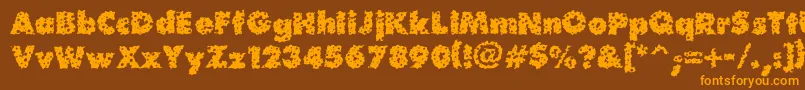 Waterhole-fontti – oranssit fontit ruskealla taustalla
