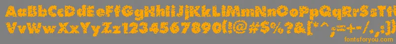 Waterhole-Schriftart – Orangefarbene Schriften auf grauem Hintergrund