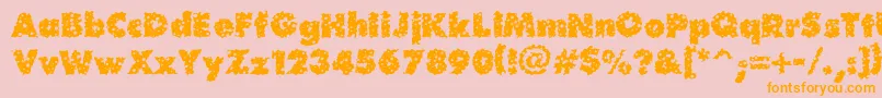 Waterhole-fontti – oranssit fontit vaaleanpunaisella taustalla