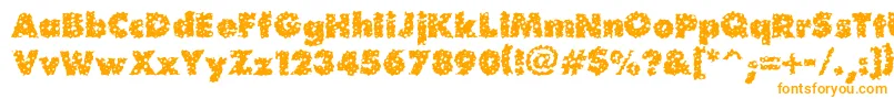 Waterhole-Schriftart – Orangefarbene Schriften auf weißem Hintergrund