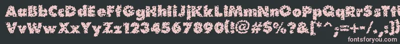 Waterhole Font – Pink Fonts on Black Background