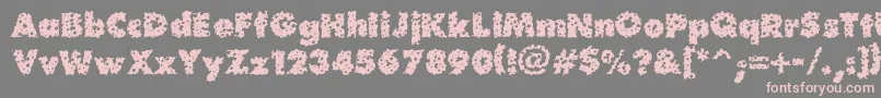 フォントWaterhole – 灰色の背景にピンクのフォント