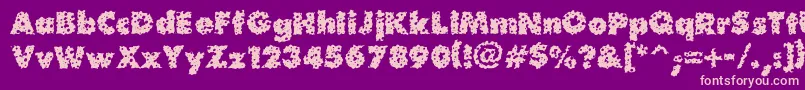 Waterhole-Schriftart – Rosa Schriften auf violettem Hintergrund