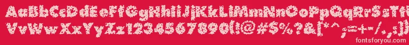 Шрифт Waterhole – розовые шрифты на красном фоне