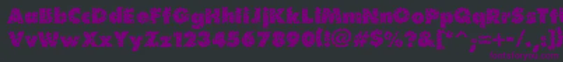 Шрифт Waterhole – фиолетовые шрифты на чёрном фоне