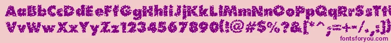 Waterhole-fontti – violetit fontit vaaleanpunaisella taustalla