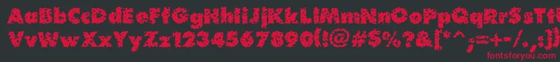 フォントWaterhole – 黒い背景に赤い文字