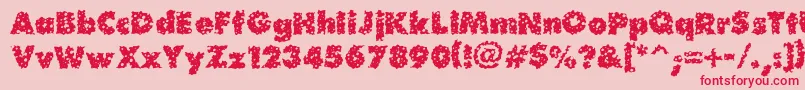 Шрифт Waterhole – красные шрифты на розовом фоне