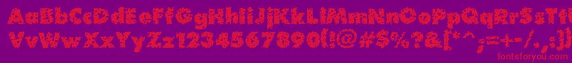 Waterhole Font – Red Fonts on Purple Background